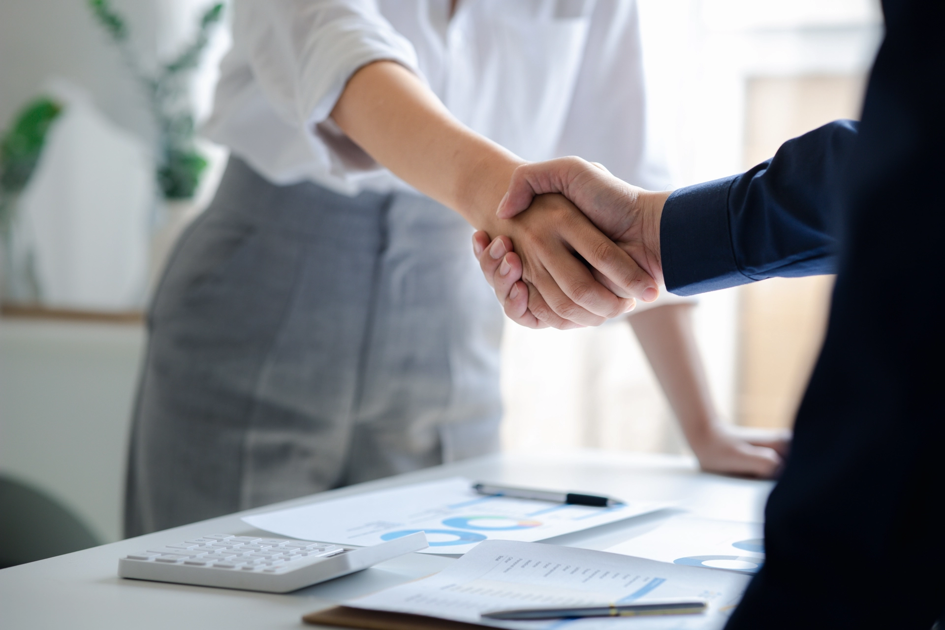 Two men shaking hands